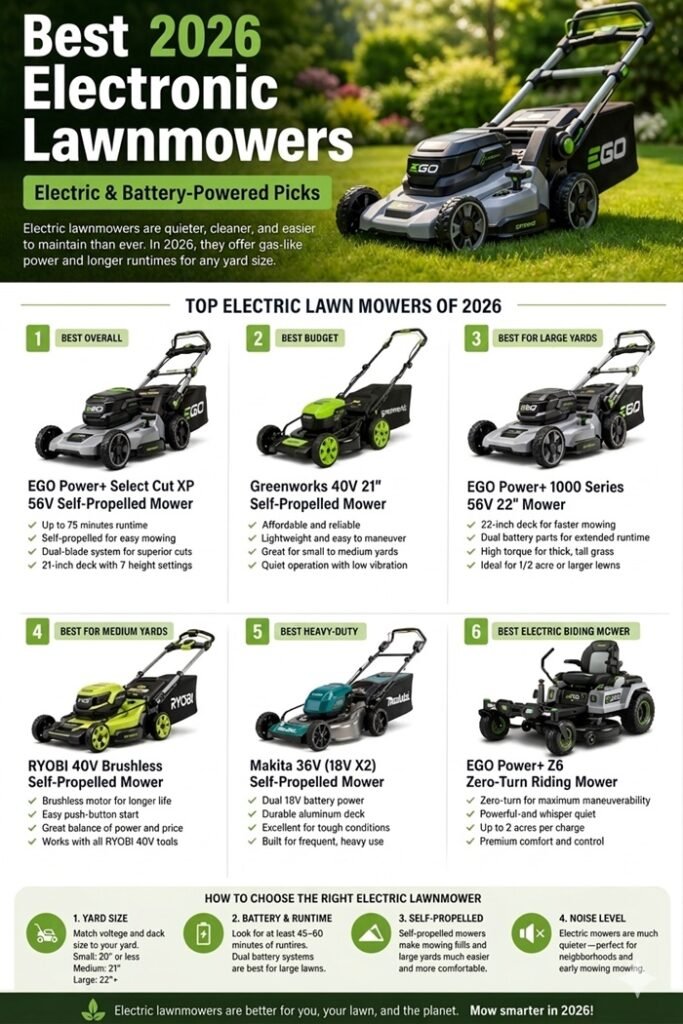 The Best Electronic Lawnmowers